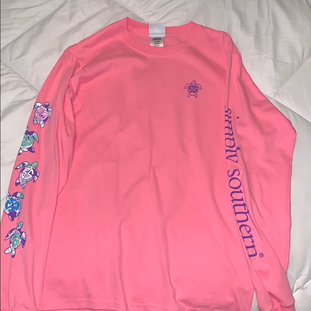 Pink simply southern long sleeve shirt.